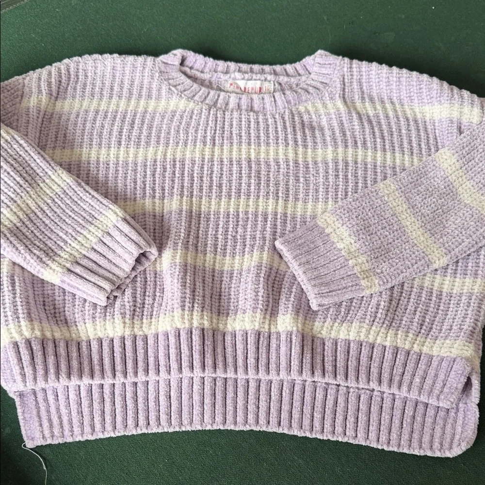 Pink Republic Lavender and Cream‎ Striped Sweater. CAJA. # 3